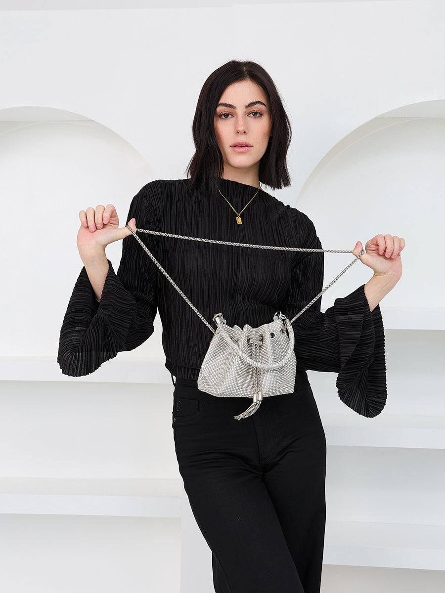 Ginette Rhinestone Bucket Bag - Image 5