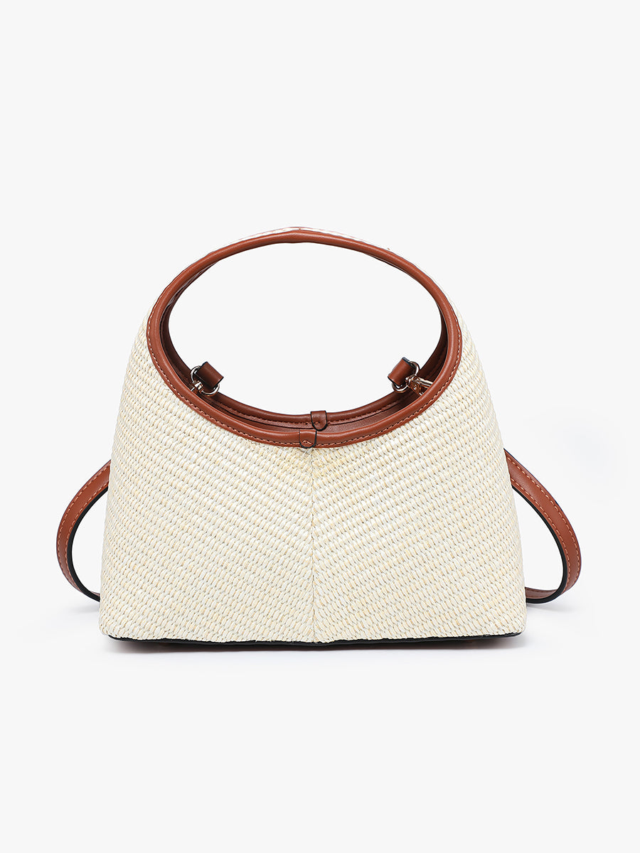 Catalina Vegan Straw Satchel - Image 3
