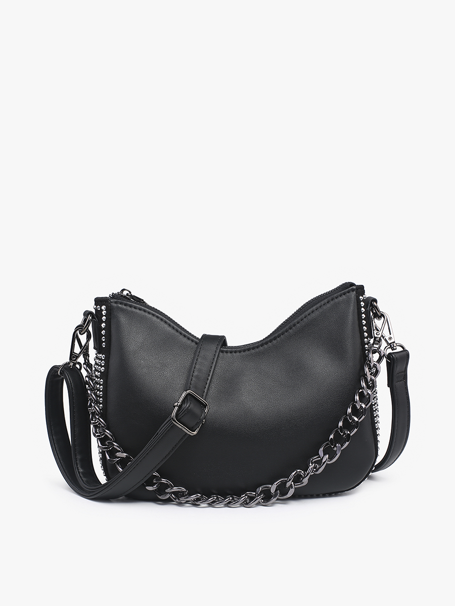 Sabine Vegan Grommet Shoulder Bag - Image 2