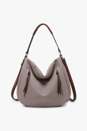 Hailey Faux Canvas Hobo
