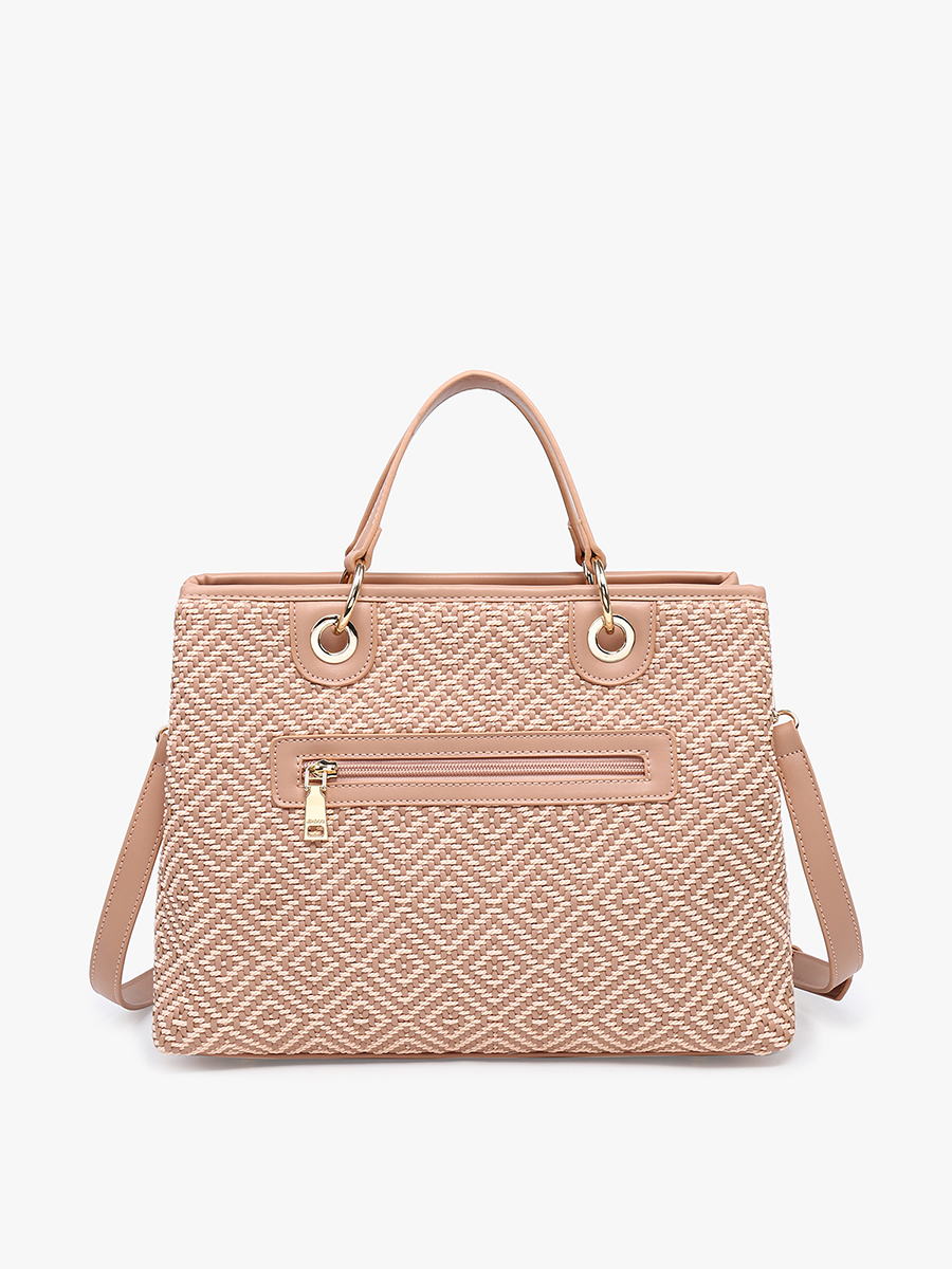 Nancy Vegan Diamond Woven Tote - Image 3