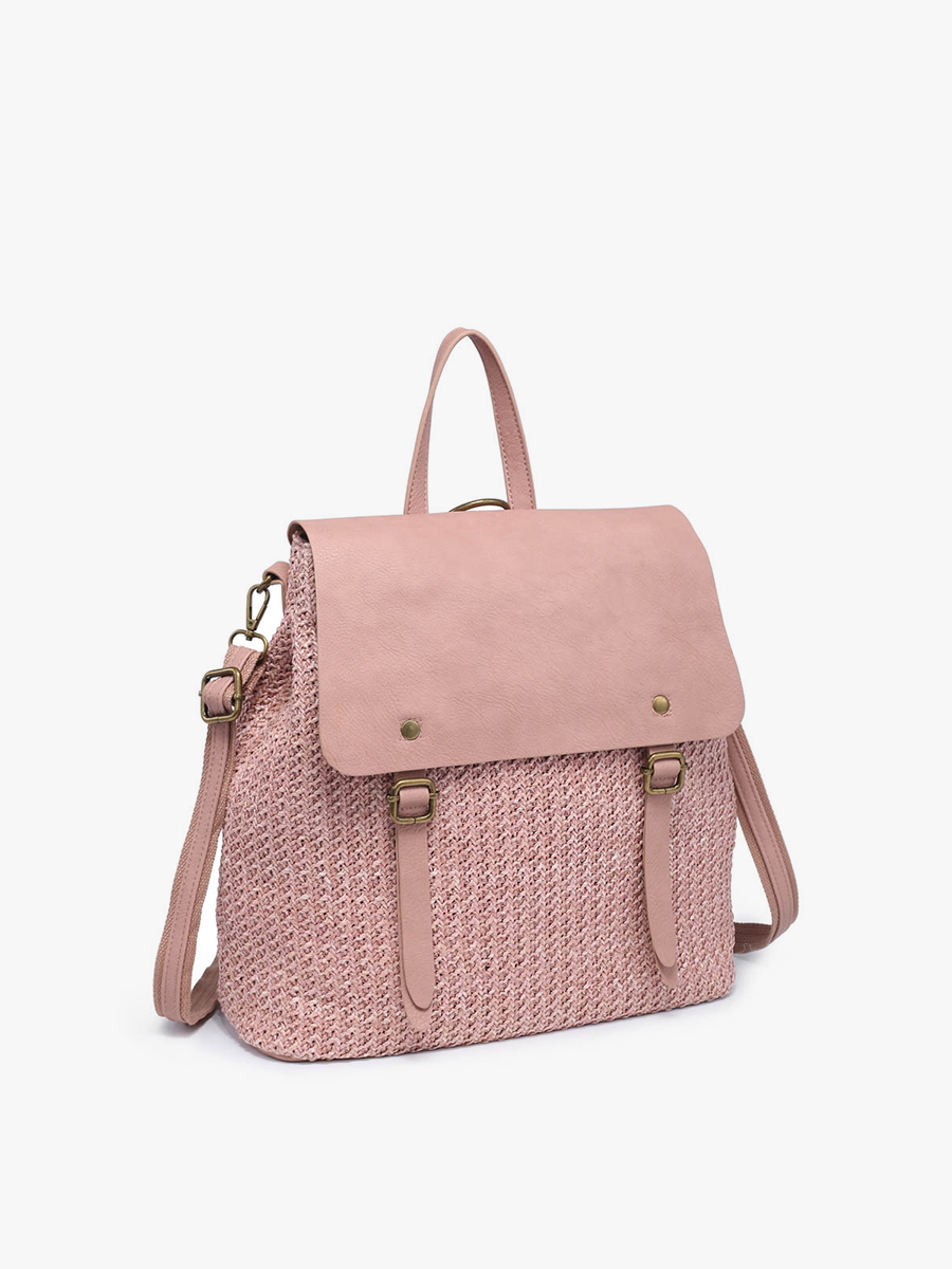 Faye Vegan Woven Backpack - Image 2
