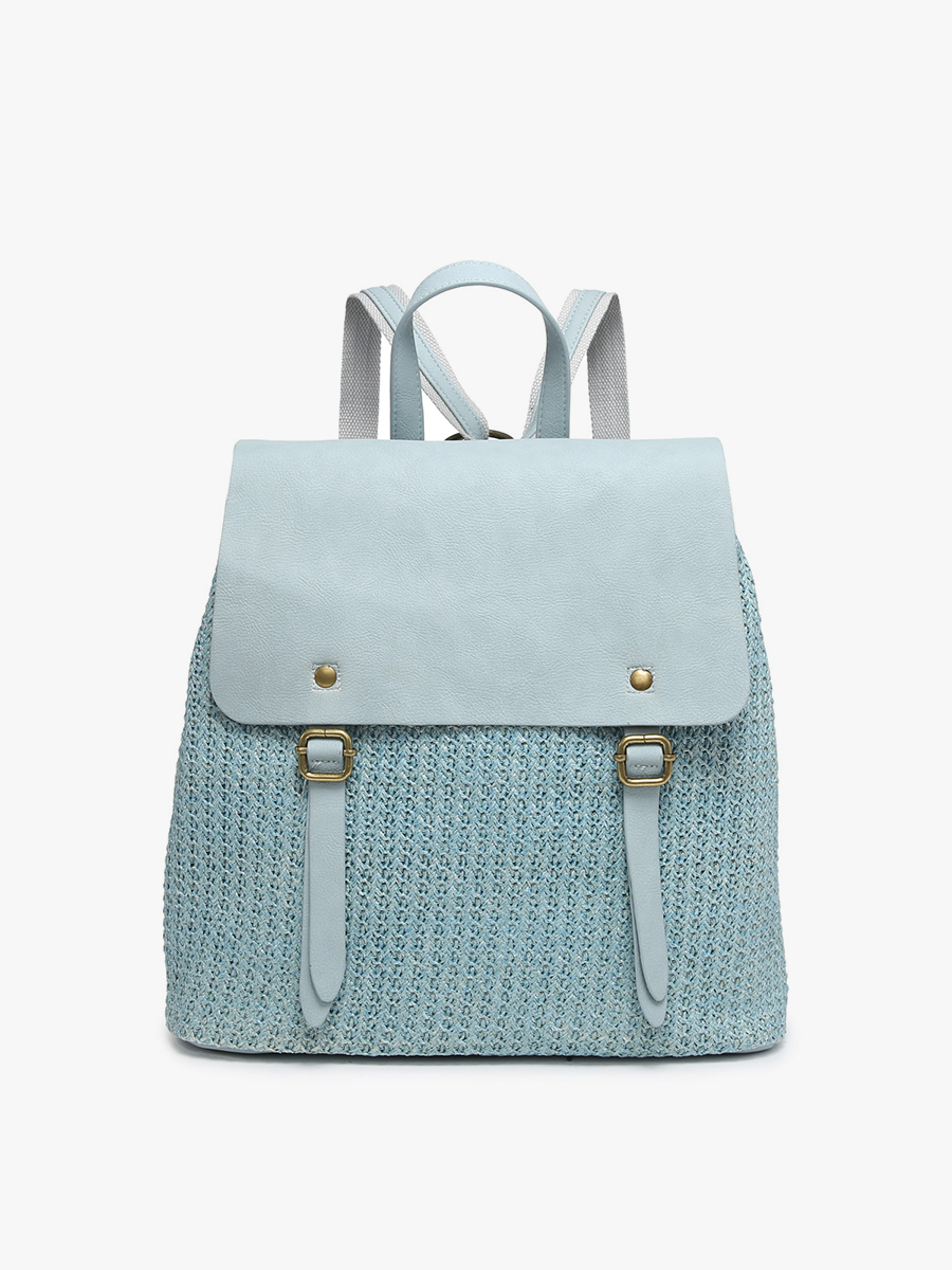 Faye Vegan Woven Backpack - Image 5