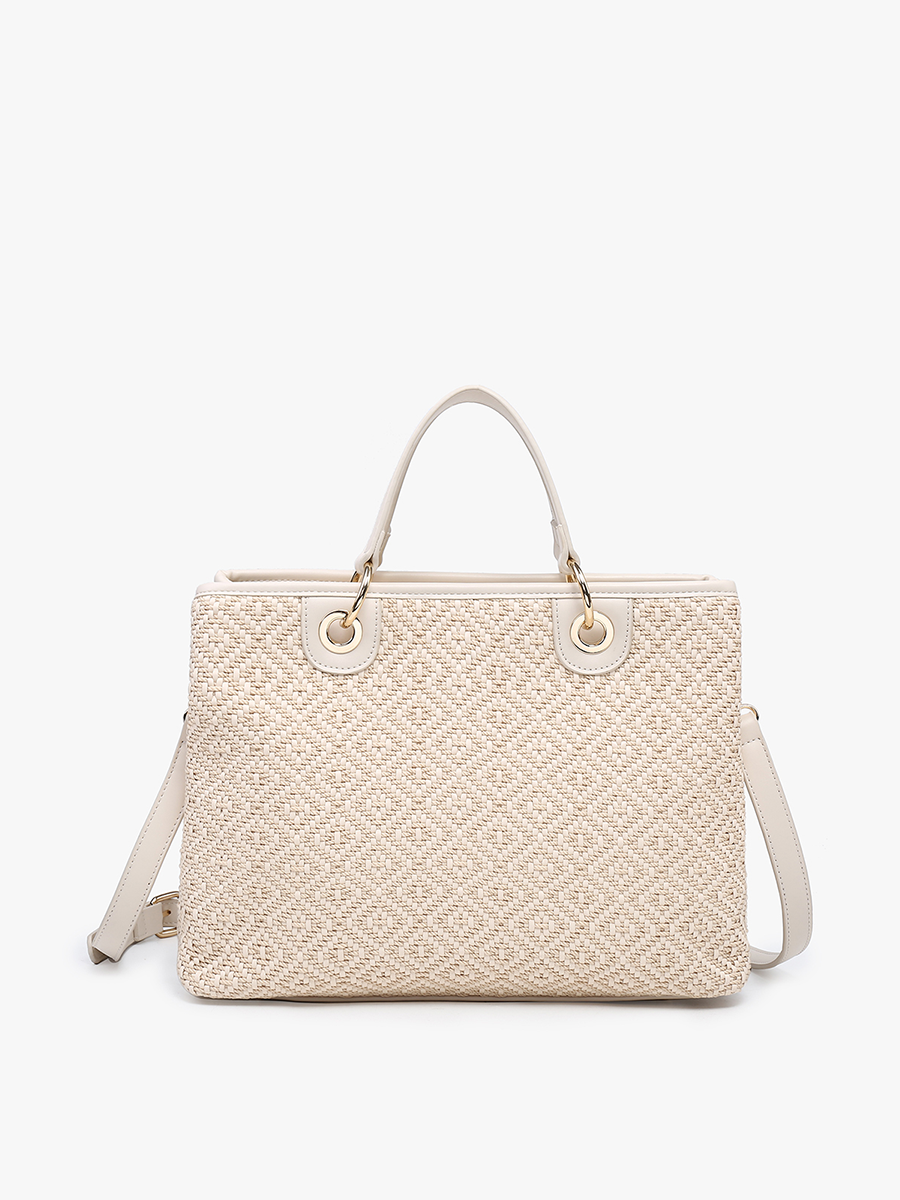 Nancy Vegan Diamond Woven Tote - Image 5