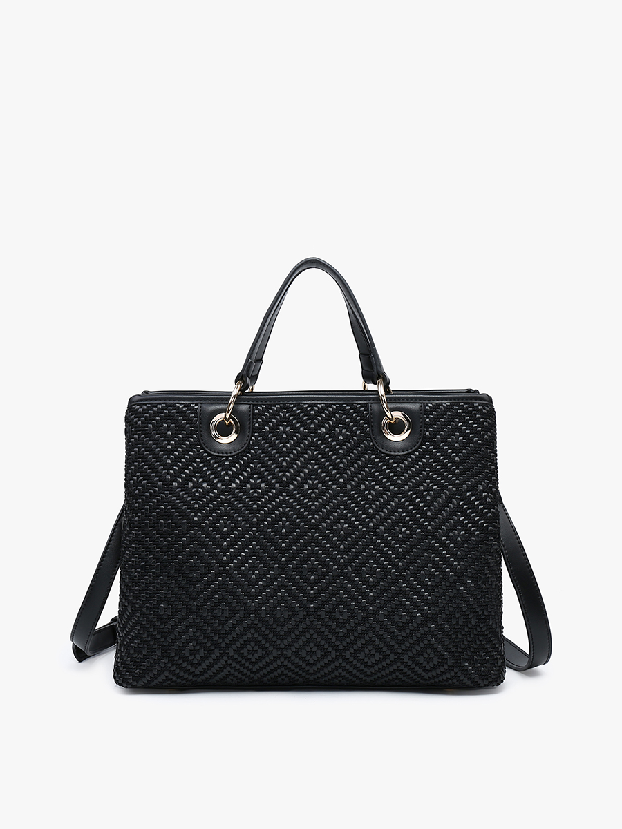 Nancy Vegan Diamond Woven Tote - Image 6