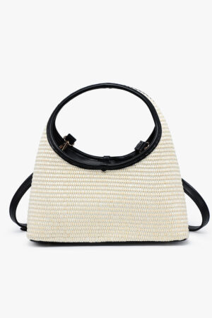 Catalina Vegan Straw Satchel