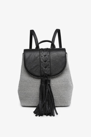 Eleanora Vegan Straw Backpack