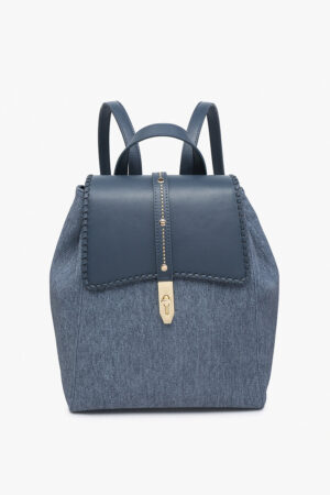 Olive Denim Backpack