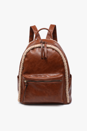 Bria Vegan Sherpa Trim Backpack