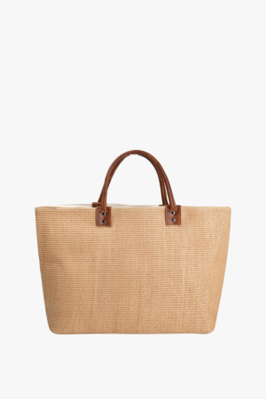 Hazel Lg Vegan Straw Tote